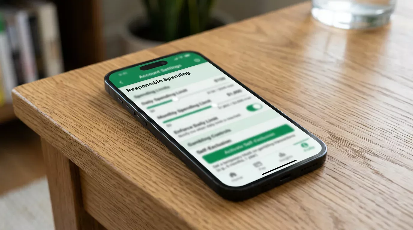 Panel ustawień limitów wydatków w aplikacji e-portfela